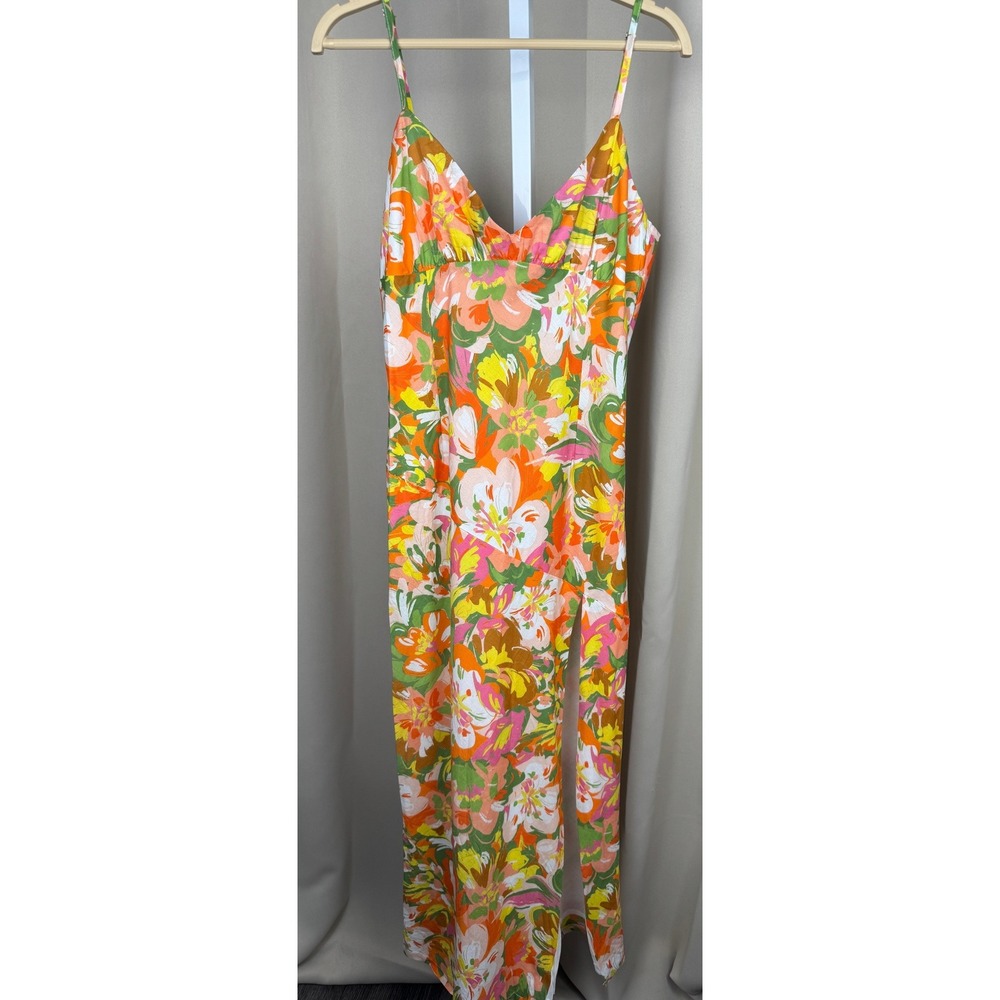 Showpo‎ Floral Maxi Dress Bright Cotton Lined Summer Dress US 6